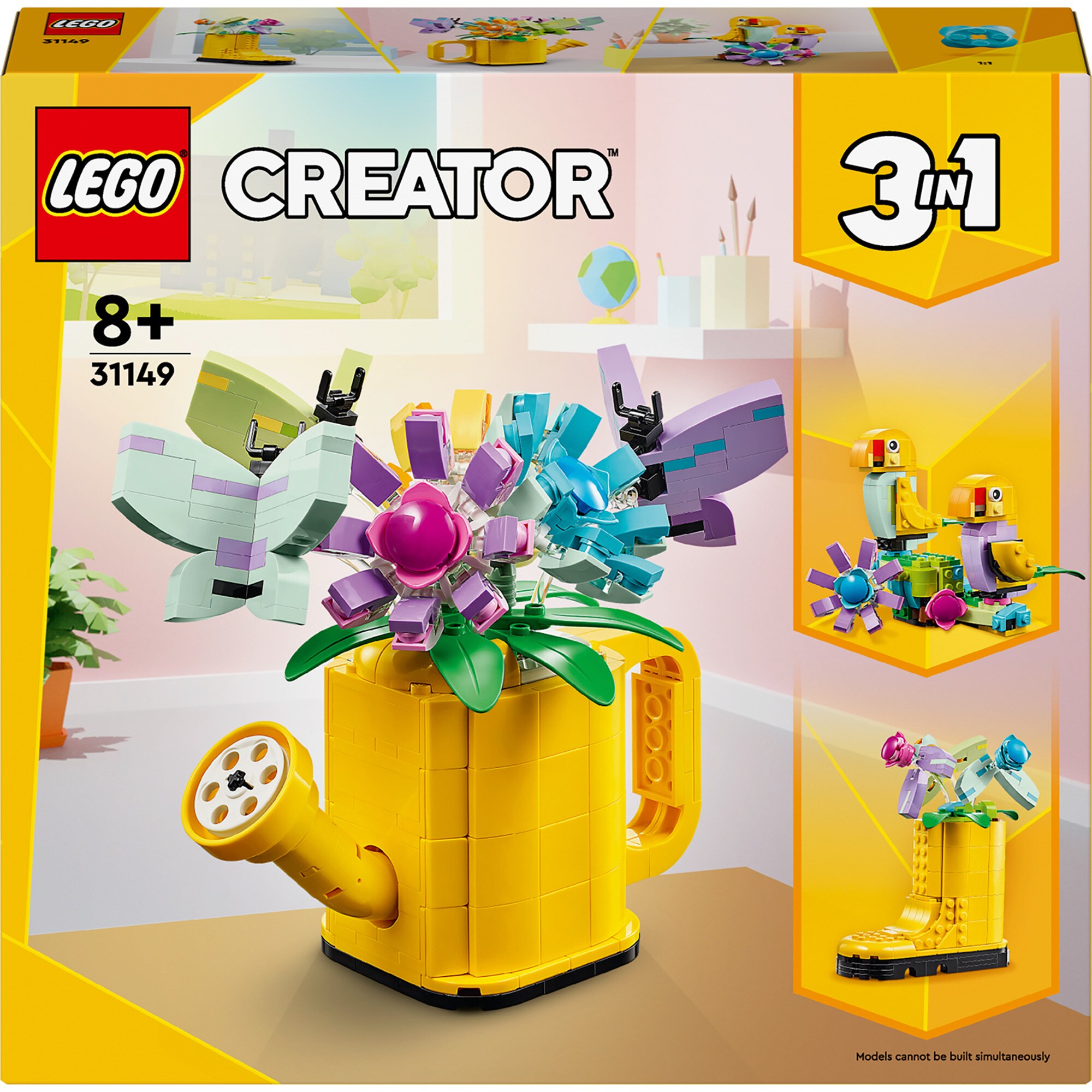 LEGO Konstruktionsspielzeug Creator 3-in-1 Gießkanne mit Blumen
