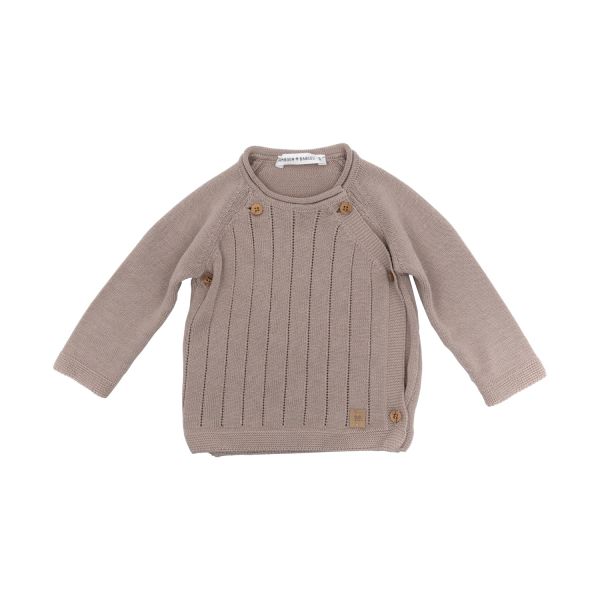 Bamboom Knitted Trui Met Overslag Wit 1 Mnd