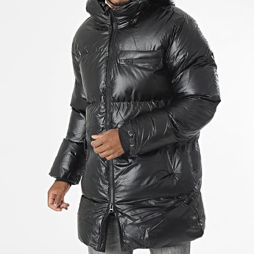 Doudoune Capuche Longue Noir