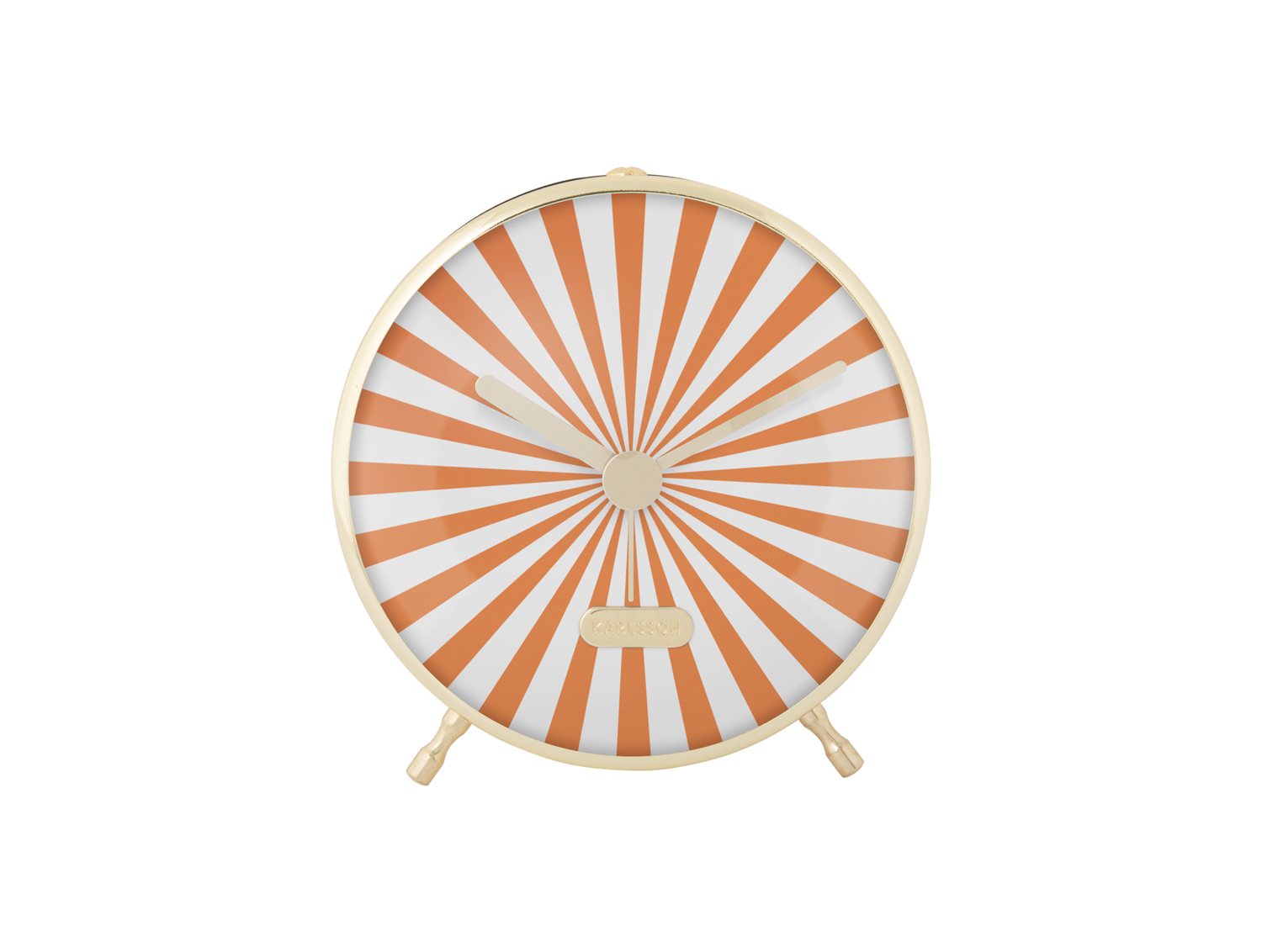 Alarm clock Candy Swirl bright orange & white
