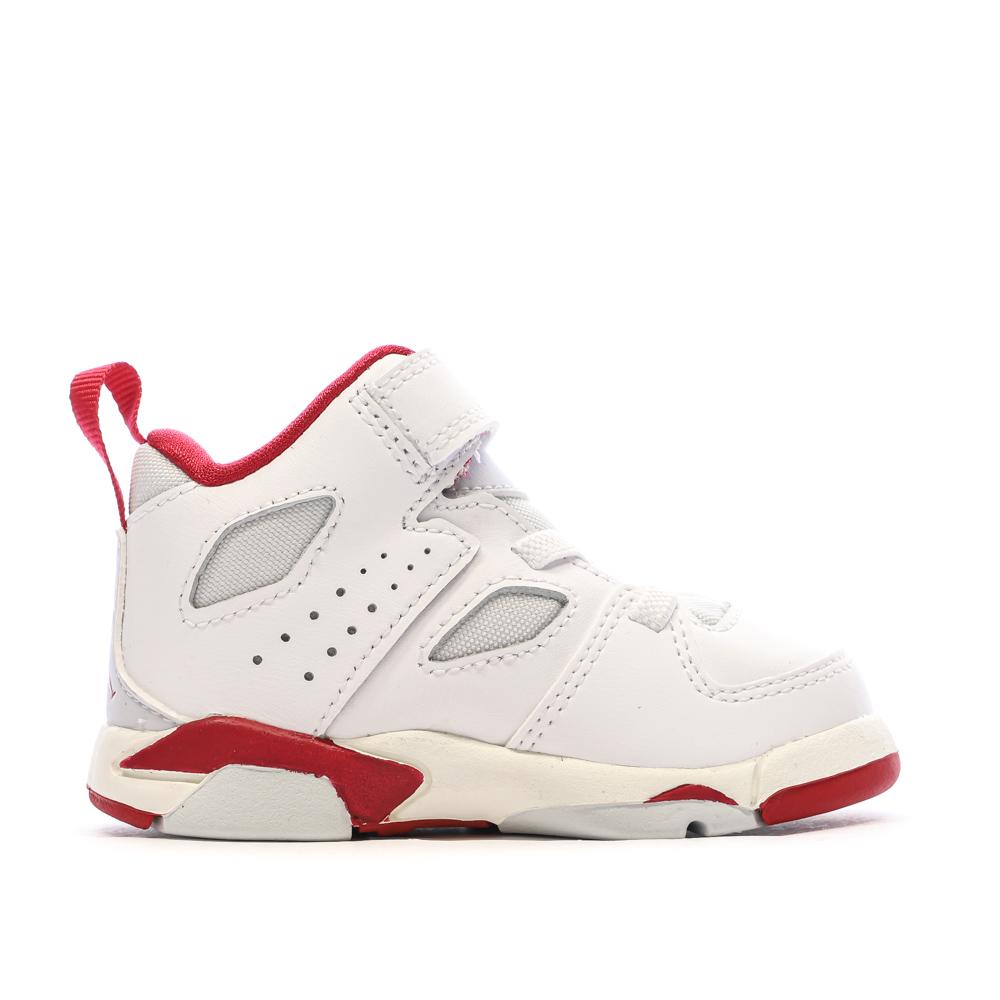 Nike Baskets Écru/Rouge Garçon Nike Jordan 91