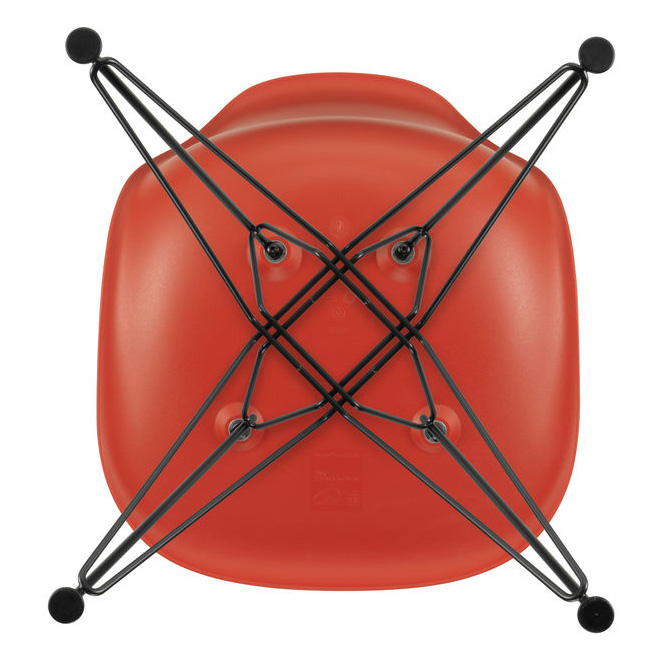 Eetkamerstoel DSR Poppy red RE zwart