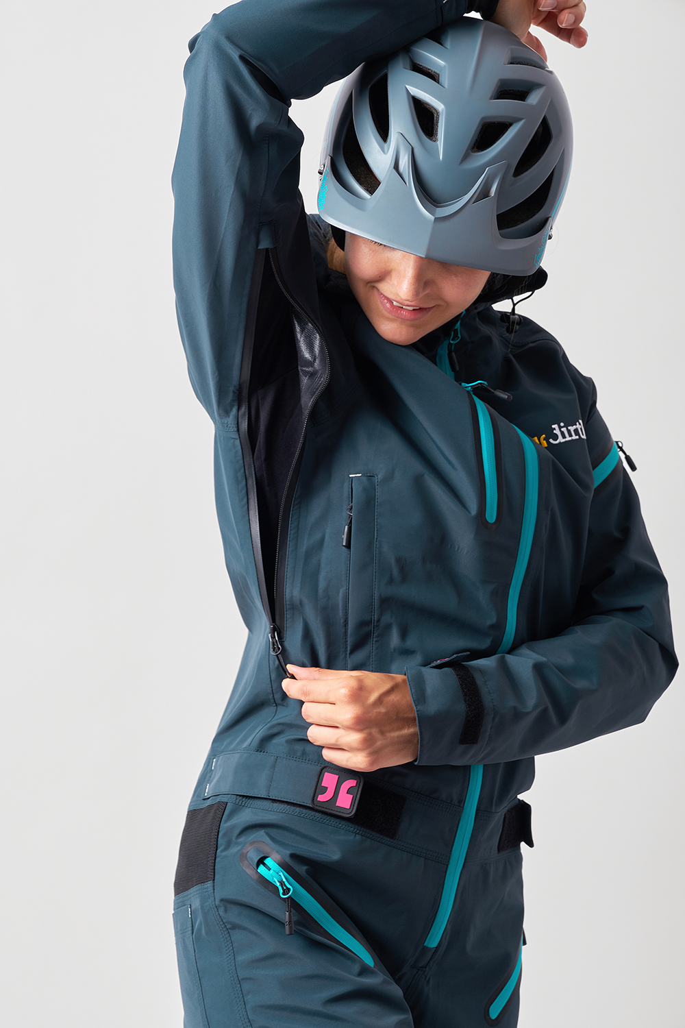 Dirtlej Dirtsuit Core Edition heldragt med lange ben til kvinder Turkis