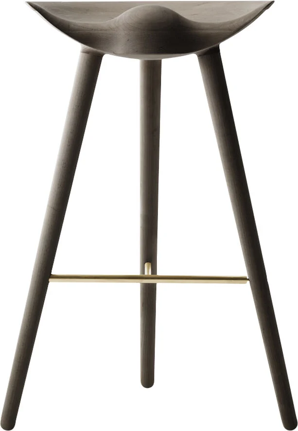 Audo Copenhagen ML 42 - Barstol / Brunolieret Eg / Messing Brown oiled oak / brass