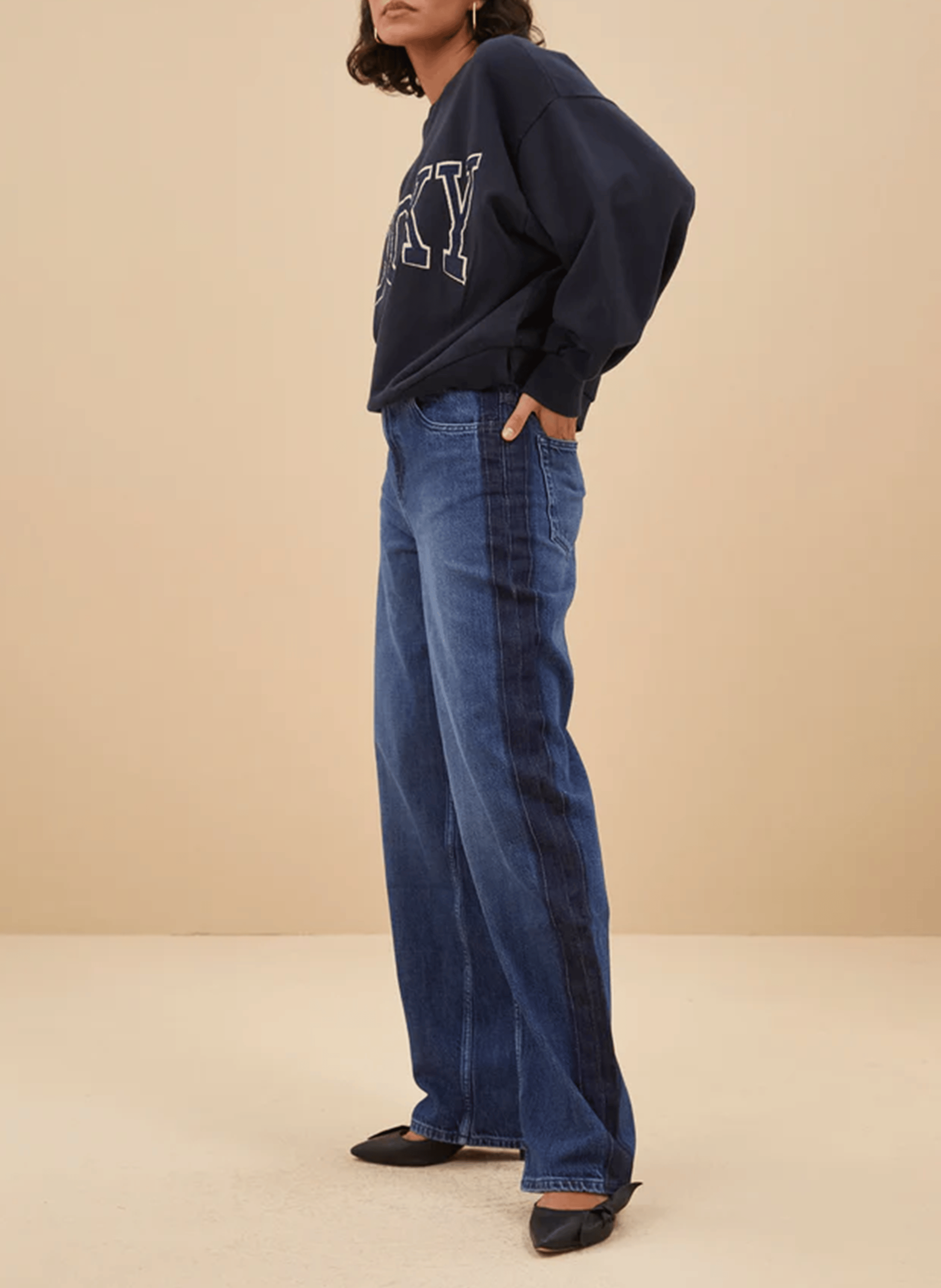 BIBI - Sweat oversize en coton | Bleu