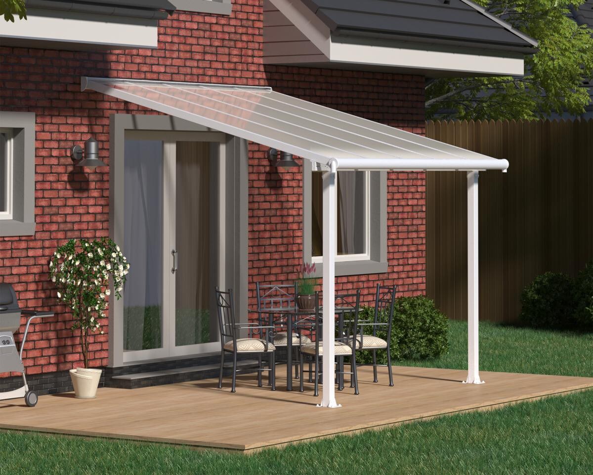 Palram - Canopia Olympia Terrassenüberdachung weiß 307x295x305 cm