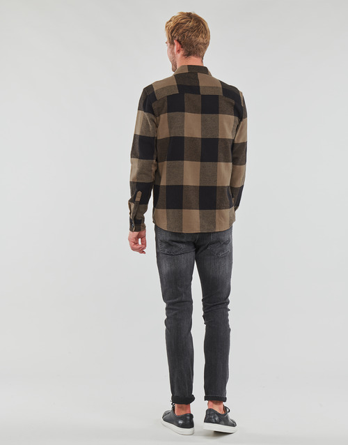 Only & Sons- ONSMILO LS CHECK OVERSHIRT Marrón