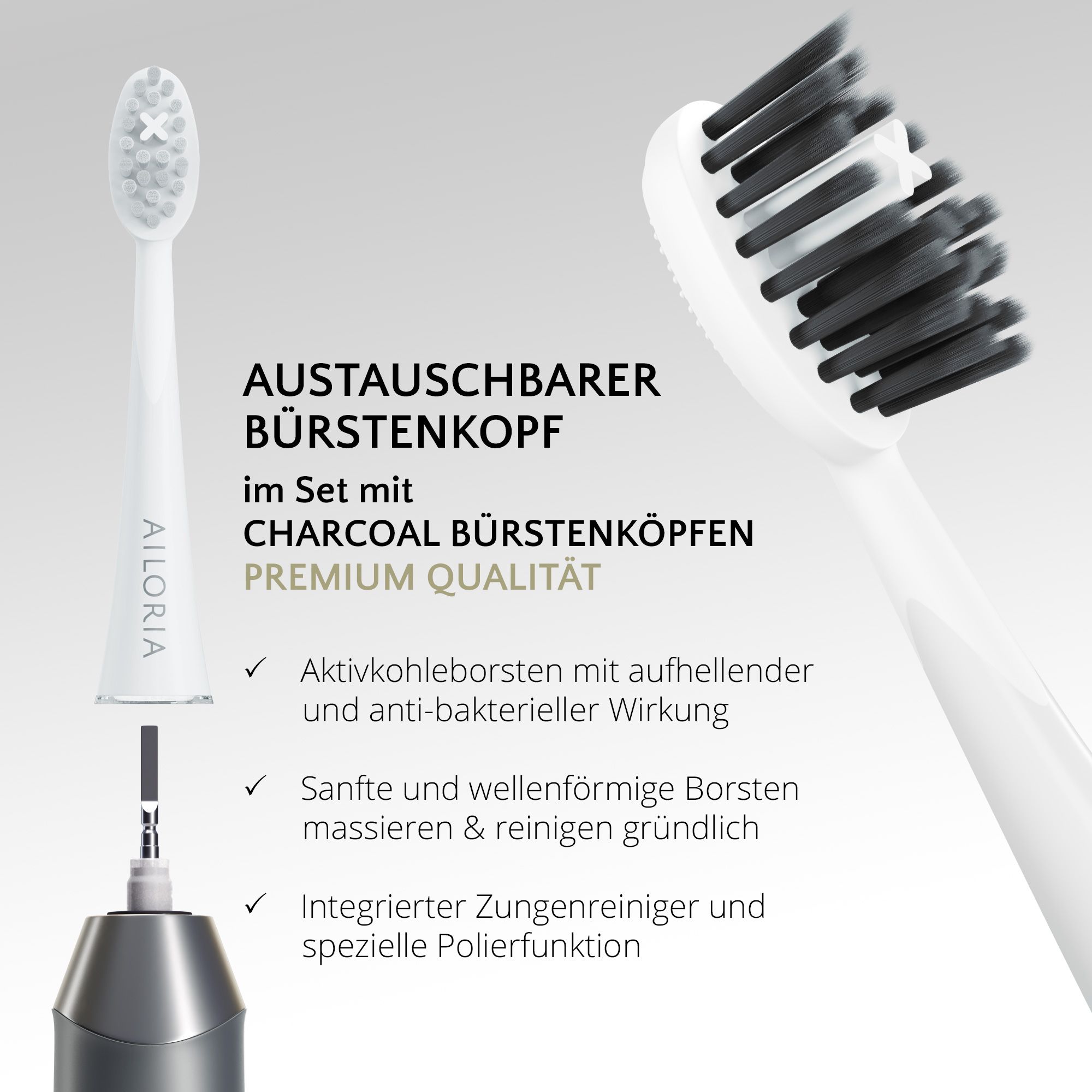 AILORIA SHINE BRIGHT SET USB-Schallzahnbürste