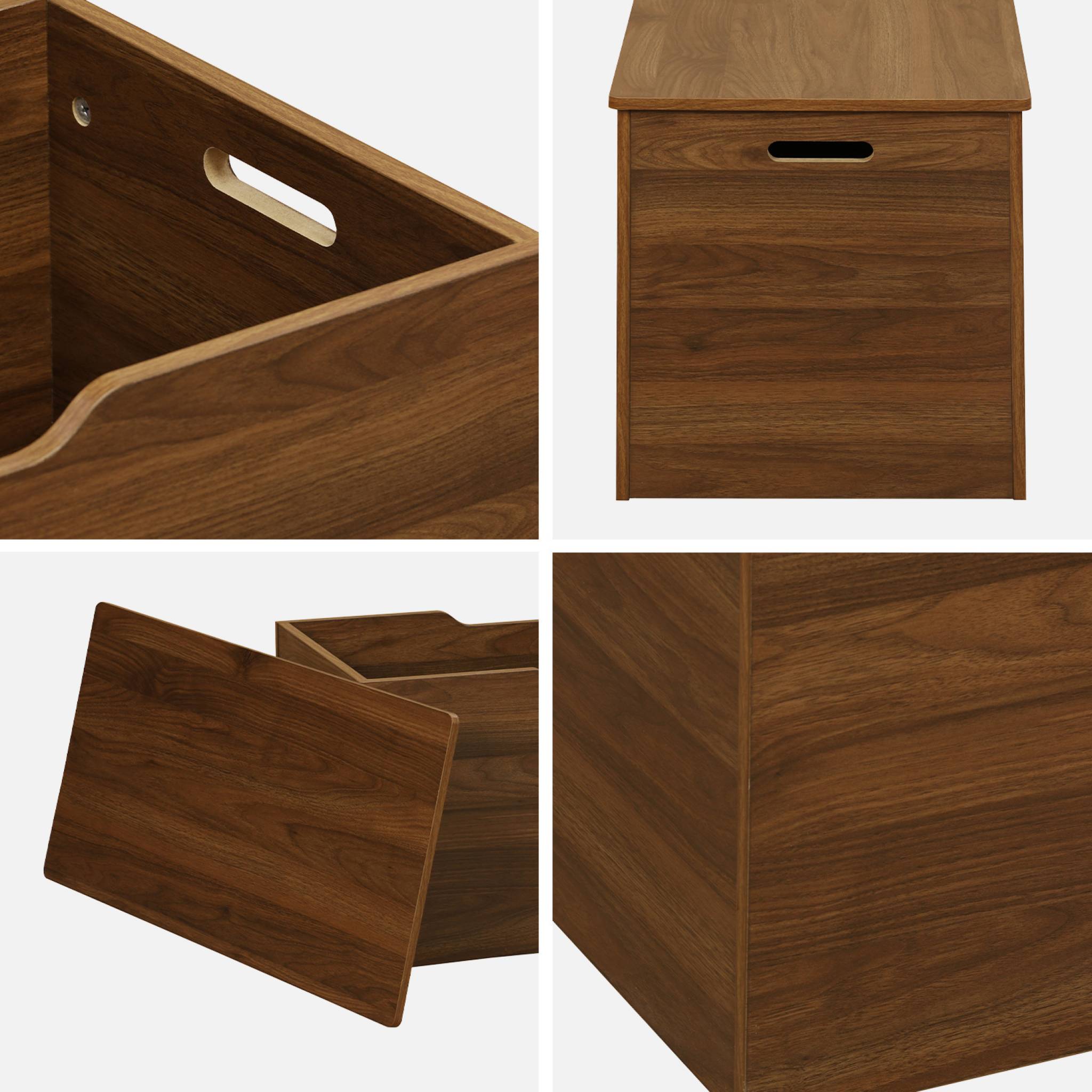 sweeek - Bedeinde, walnootkleurig houtdecor