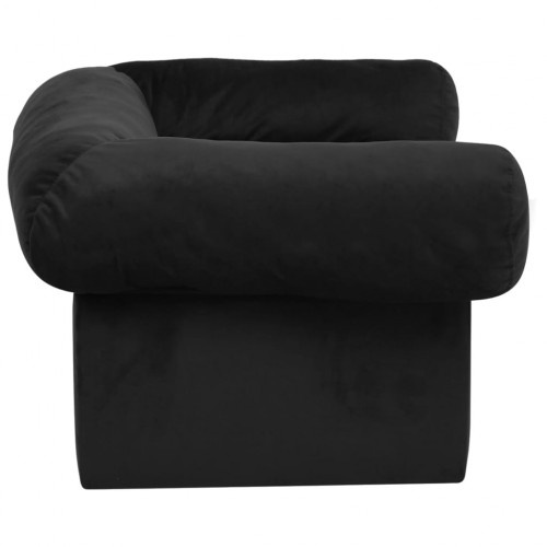 sofá de pelúcia preto para cães vidaxl