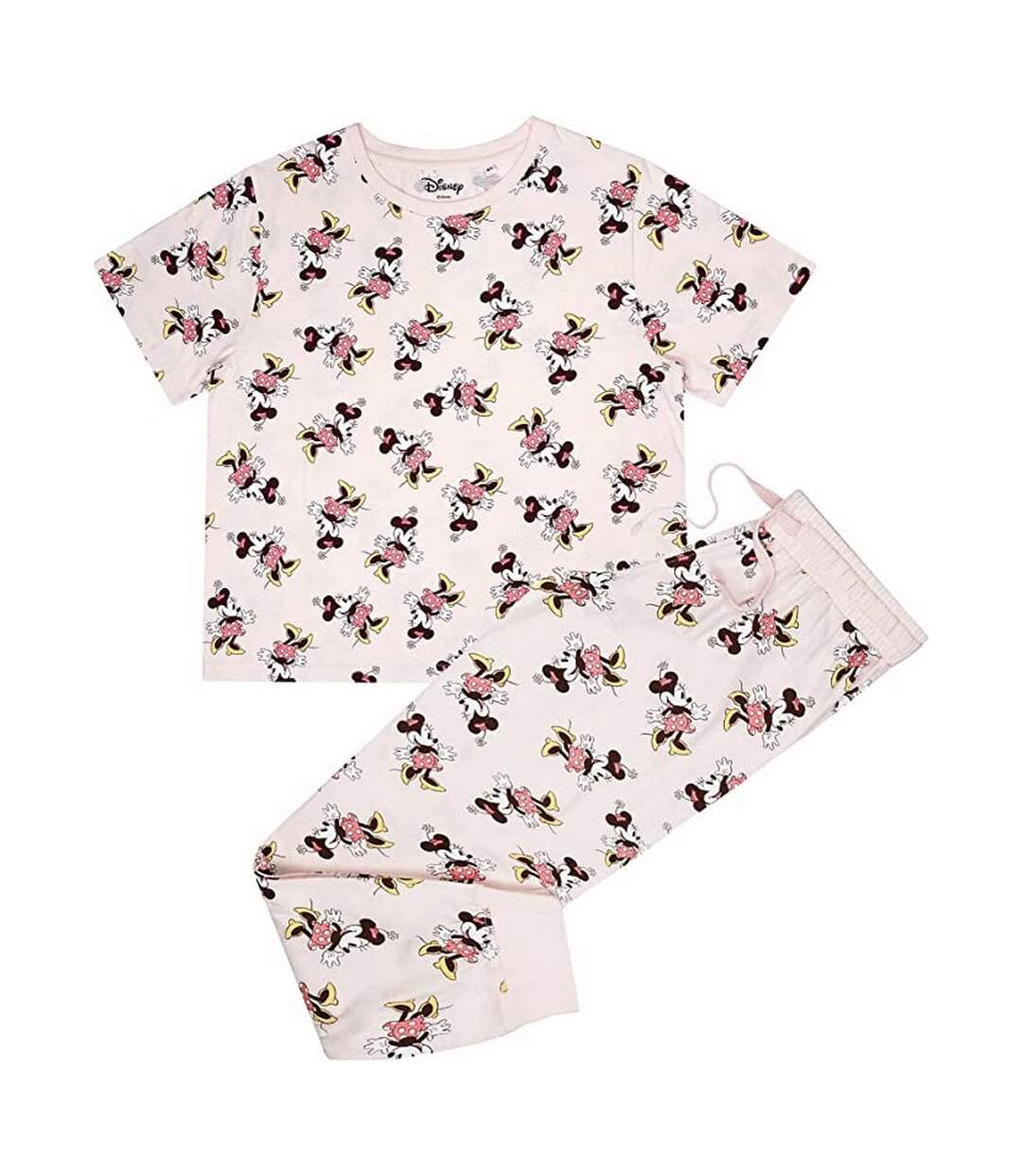 Disney - Ensemble de pyjama long JAZZ - Femme (Blanc cassé / Rose / Jaune) - UTTV820