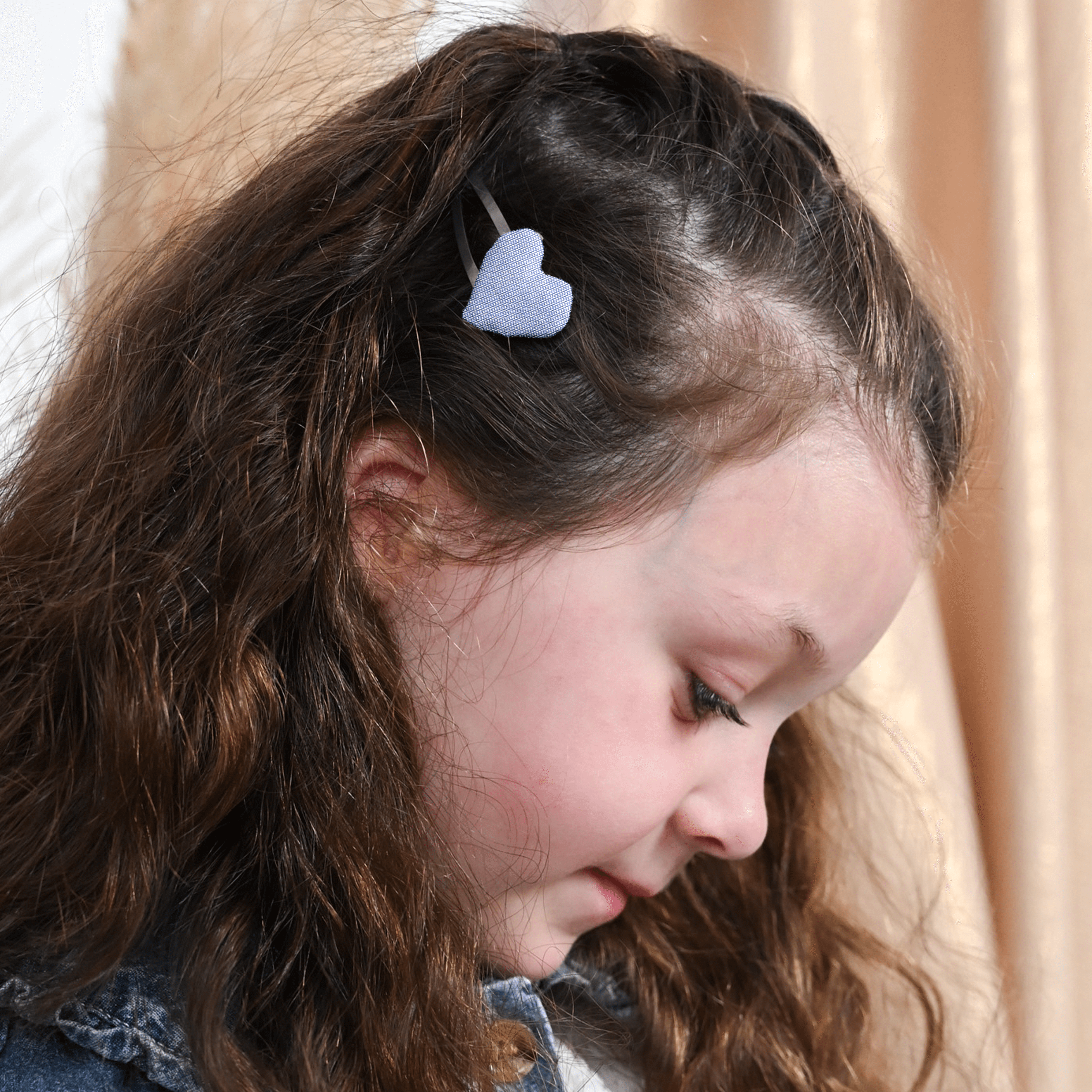 Barrette Clic-Clac Cœur Oxford Ciel
