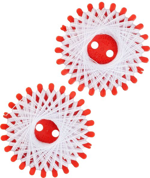 2 fils glacés 20m blanc