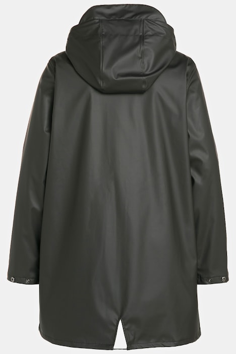 Regenjacke, Karofutter, Kapuze, 2-Wege-Reißverschluss