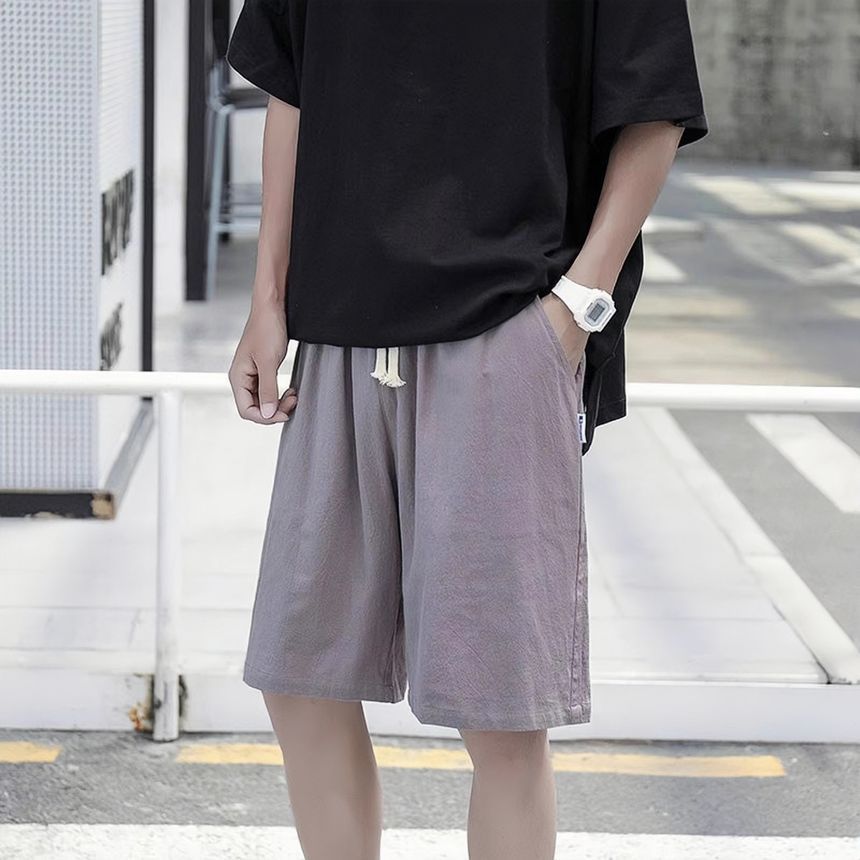 Groove Tower - Effen shorts met trekkoordtaille