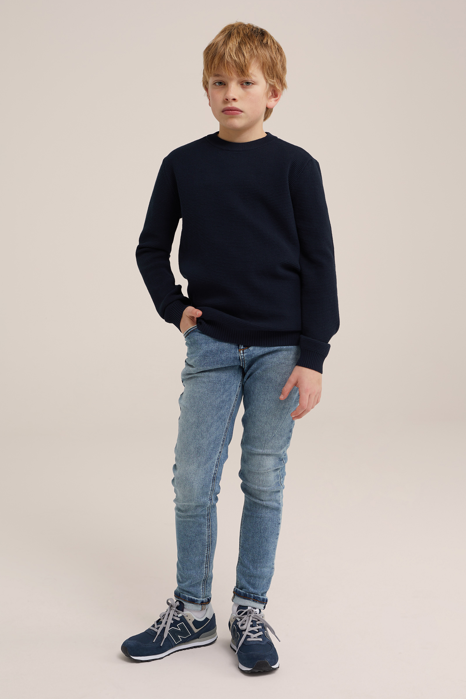 Jongens slim fit jeans met stretch Blue Ridge Pastelblauw