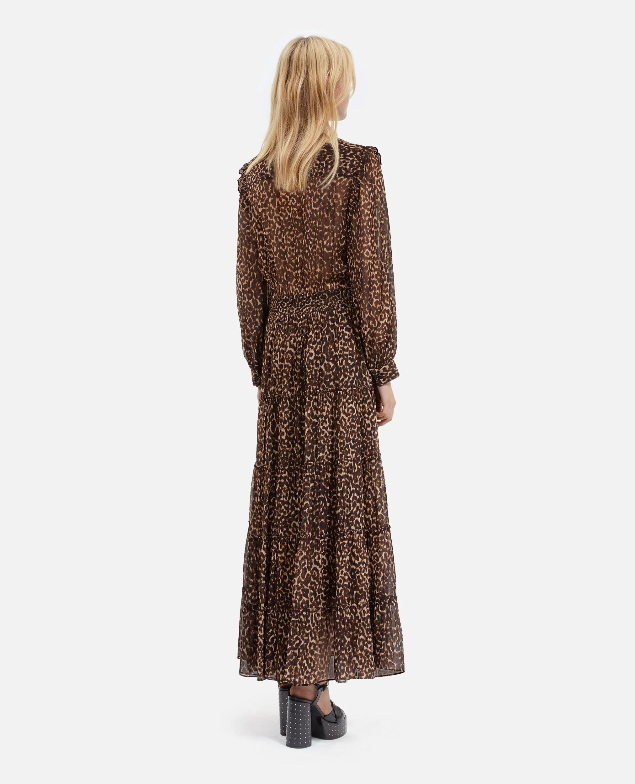 Robe longue imprimé léopard