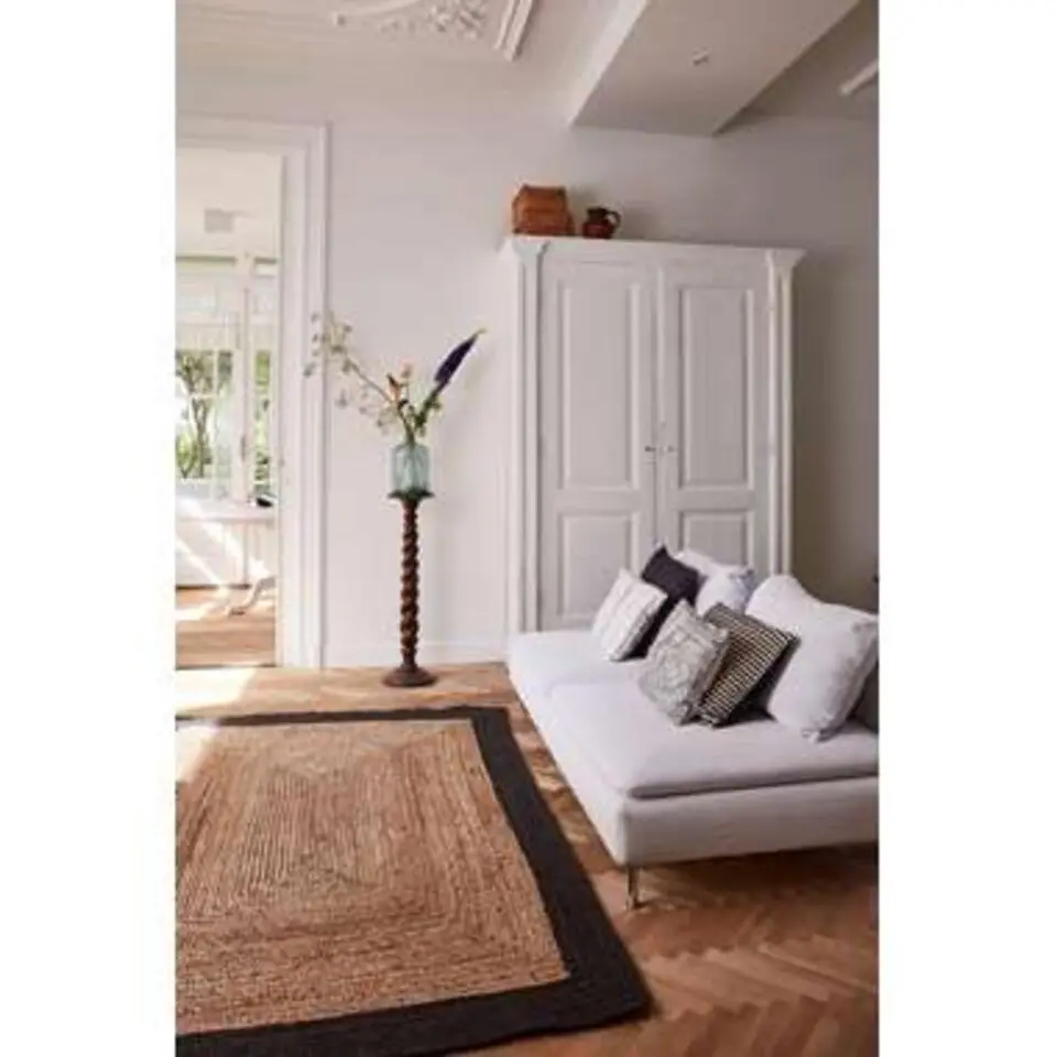 Eva Interieur Vloerkleed Jute - Naturel/Antraciet - 190x290