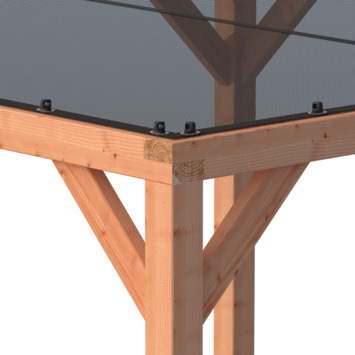 Pergola Silvano Douglas met schaduwdoek 324x324 cm