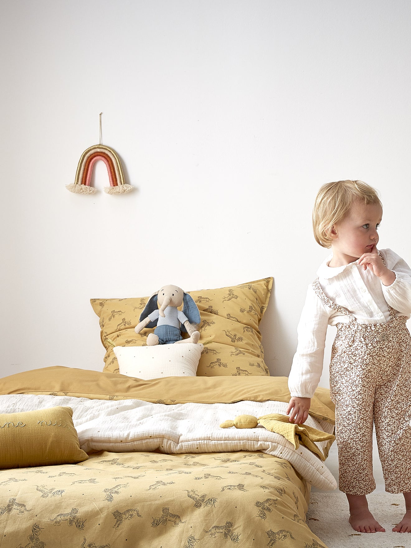 Doudou éléphant lin et coton