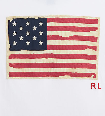 Polo Ralph Lauren T-shirt - Hvid m. Flag
