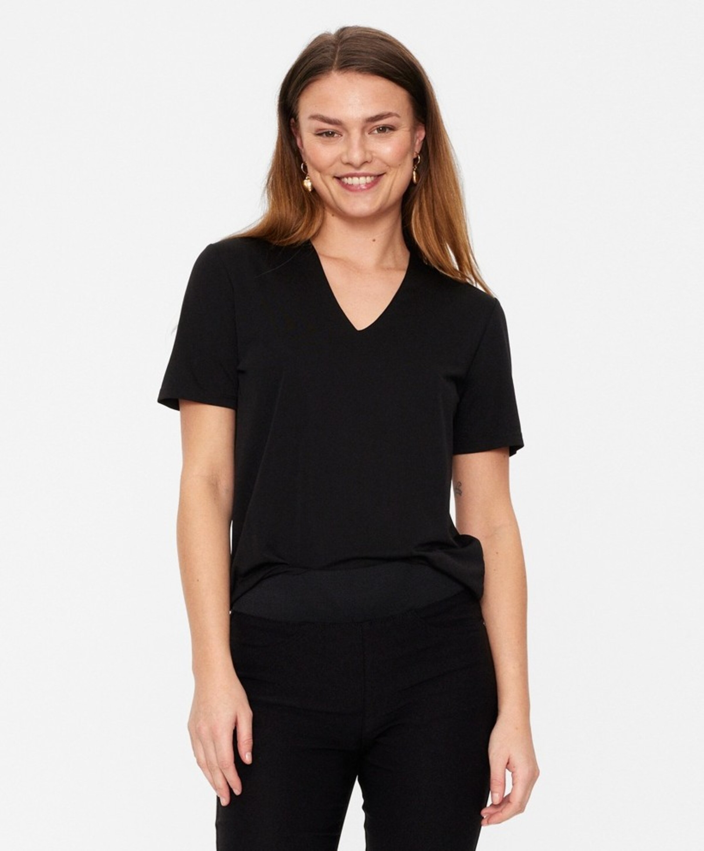 Freequent Dames T-shirt zwart