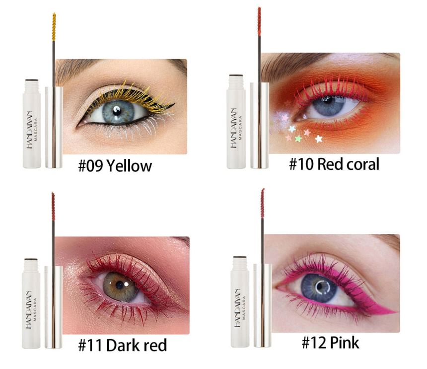 HANDAIYAN - Kleurrijke mascara - 12 kleuren