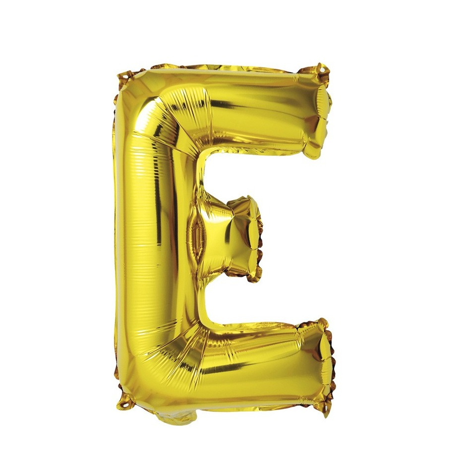 (80cm) Buchstaben Ballon Geburtstags Party Luftballon Folienballon - Buchstabe E / Gold