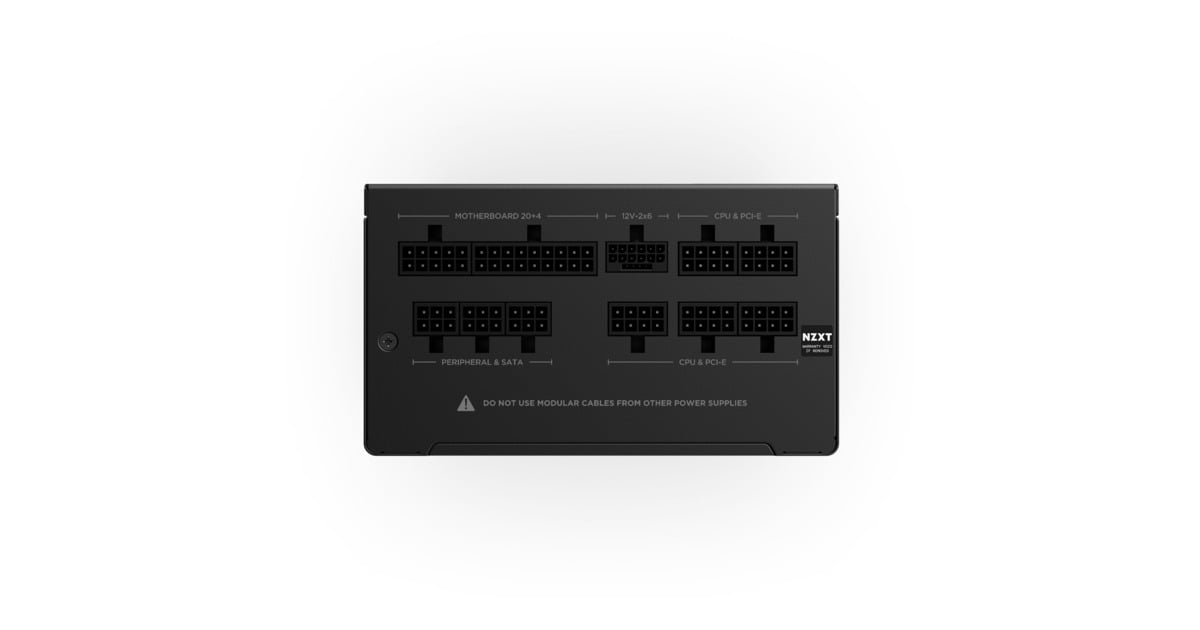 NZXTC850 Gold Core modulaire 850 watt voeding   (Zwart, 1x 12V-2x6, 3x PCIe)
