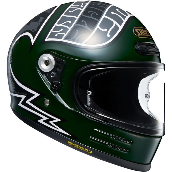 Shoei - Casque Glamster 06 Heiwa Motorcycle TC-4 / Vert / Gris / Blanc