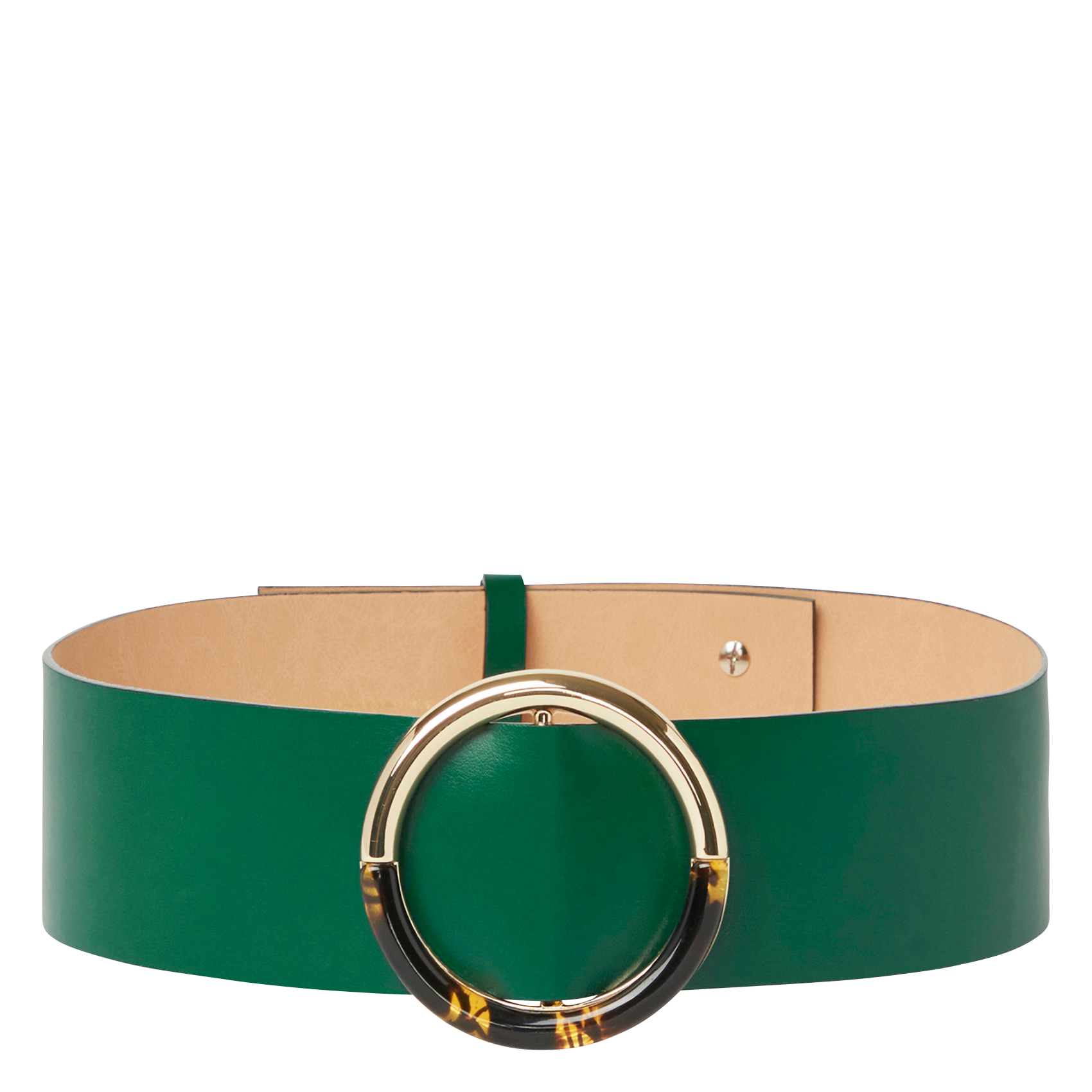 LAUREN - Ceinture boucle en cuir | Vert