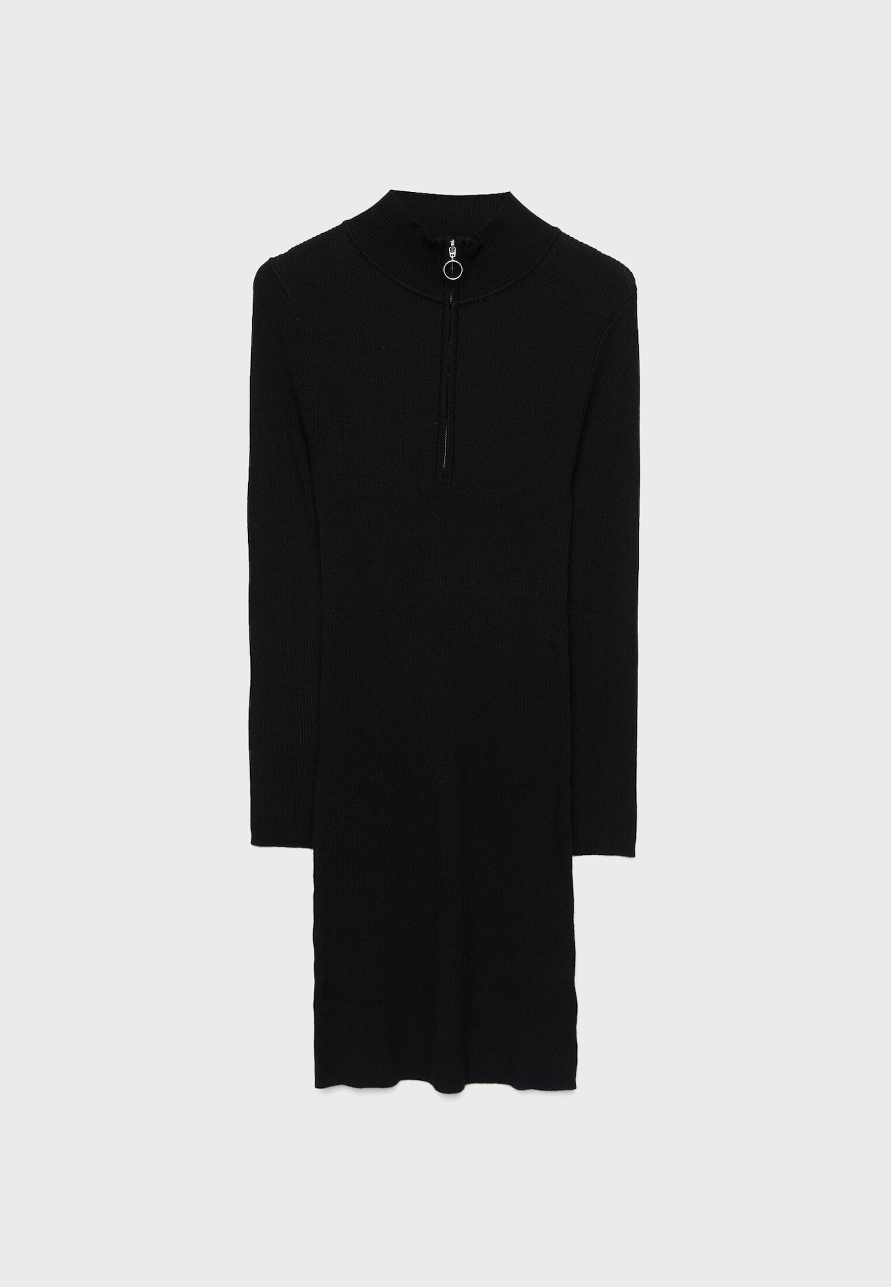 Vestido de malha com zíper