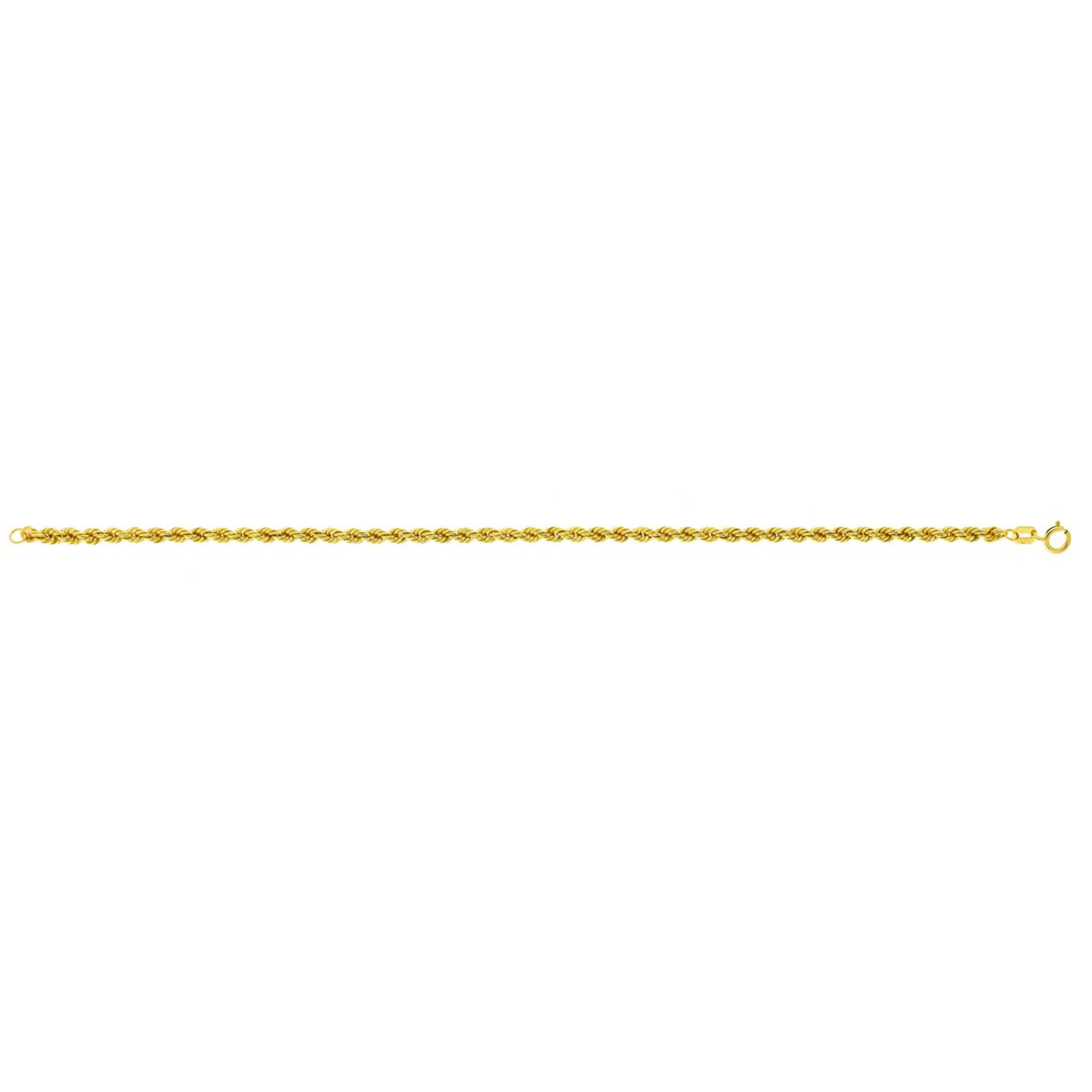 Bracelet Brillaxis or 9 carats maille corde