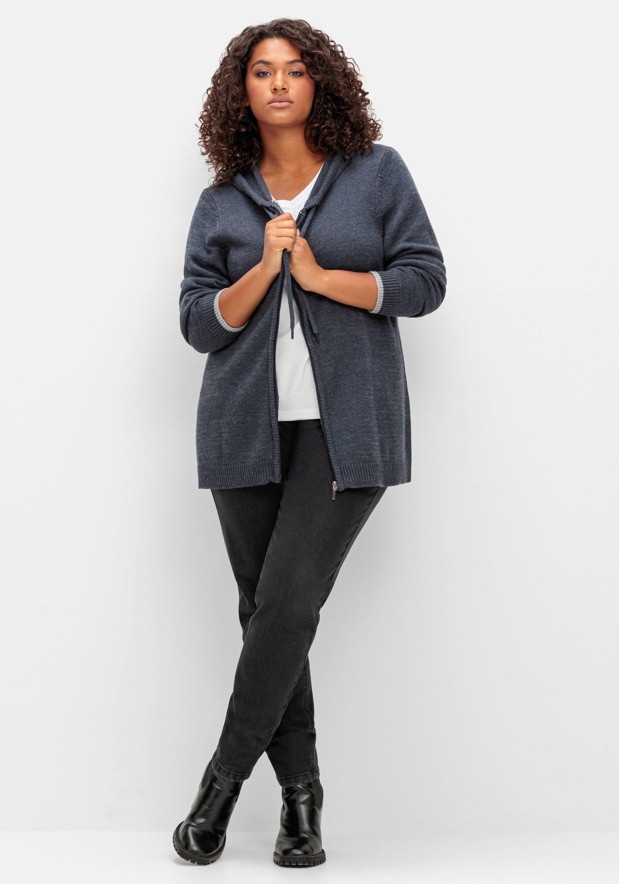 Skinny Thermojeans mit Schlupfbund, innen angeraut