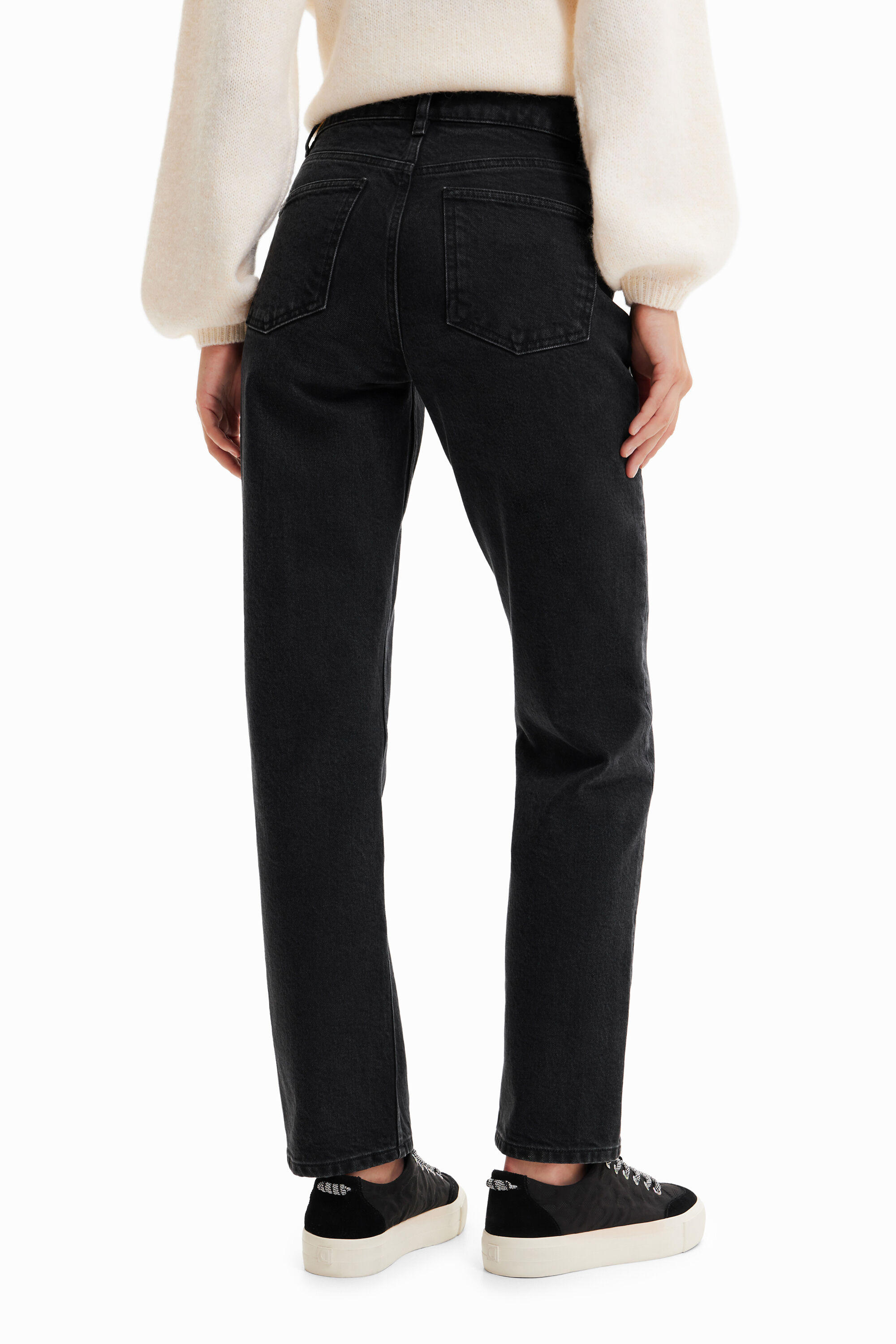 Jean droit strass