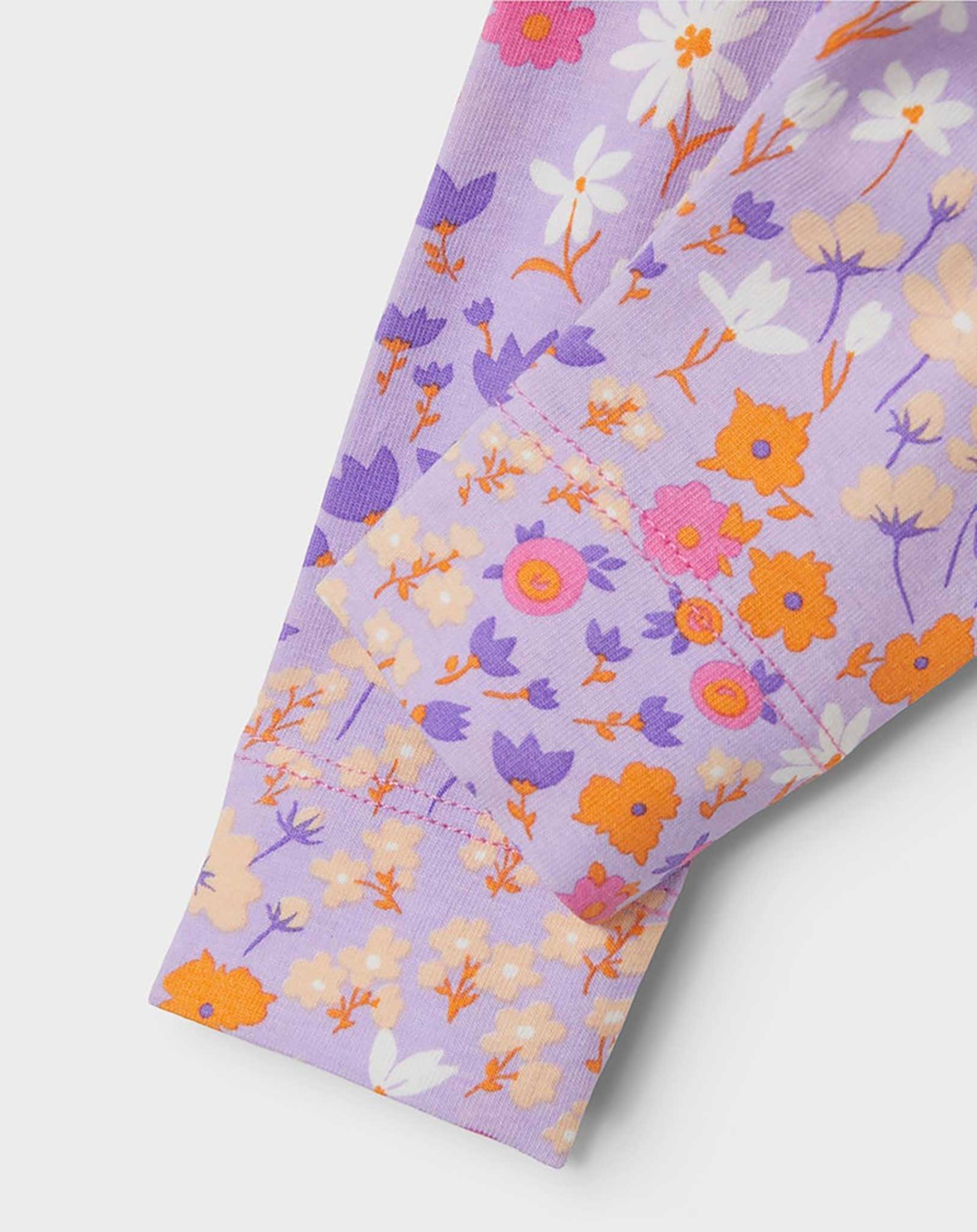 Leggings NBFTUNNA FLOWERS in lilac breeze