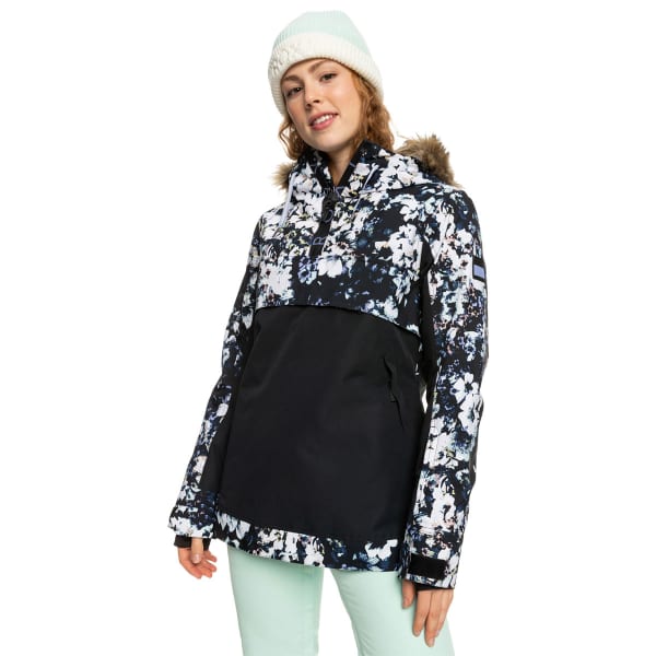 Veste de ski ROXY SHELTER JK TRUE BLACK BLACK FLOWERS