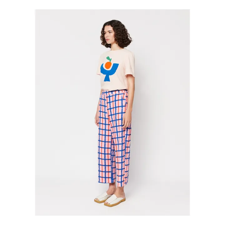 Bobo Choses Pantalon Carreaux Coton et Lin - Collection Femme  | Rose