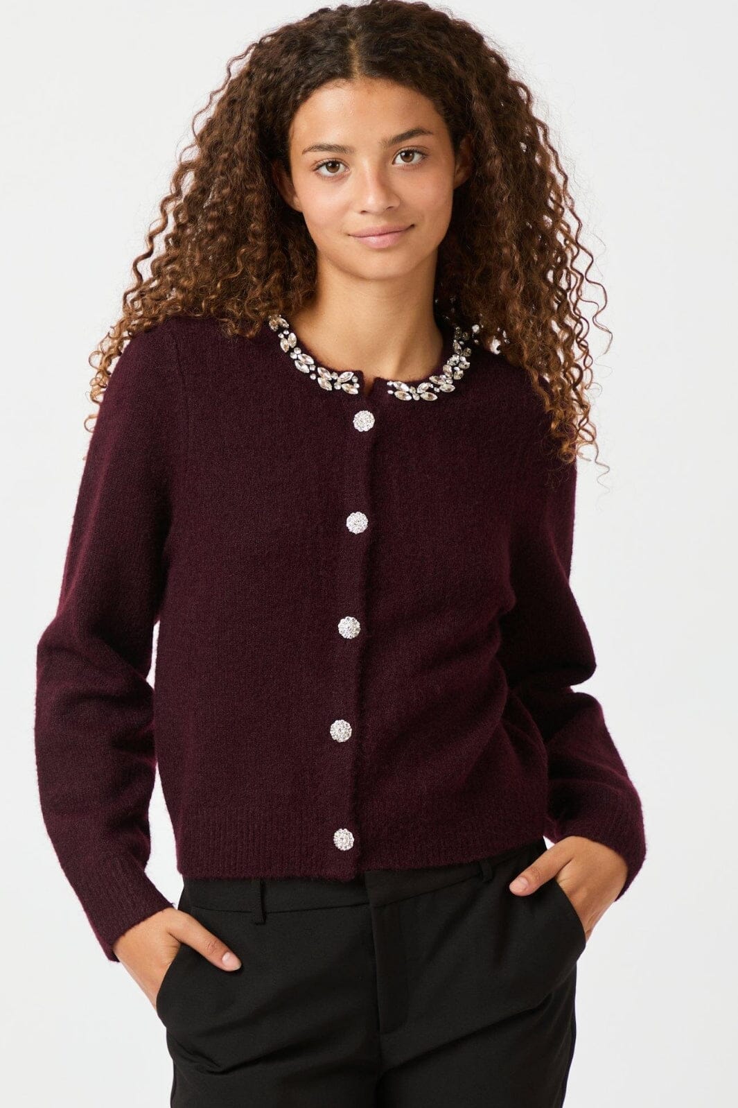Neo Noir Marie Stone Knit Cardigan 163850