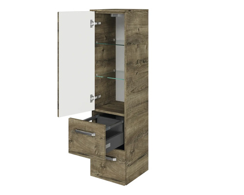 Jungborn halfhoge kast VENTITRE BxHxD 30 x 121 cm x 33 cm Frontkleur eiken ribbeck houtdecor