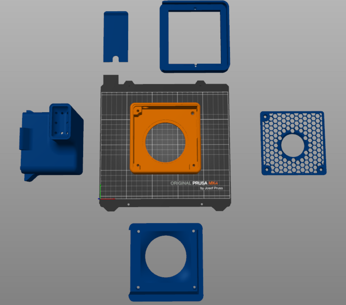 Alveo3D  Remote-Controlled Filtration Kit für Bambu Lab P1S, X1, X1C, AMS & AMS Hub    Filtrationskit für Bambu Lab Drucker