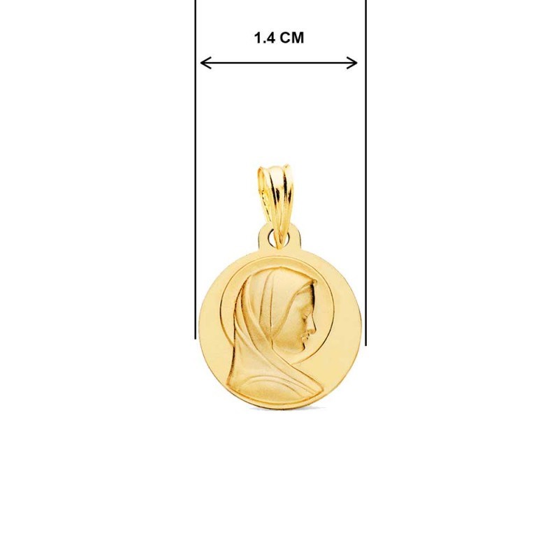 Collier - Médaille Vierge Marie Or Jaune - Chaîne Dorée - Gravure Offerte