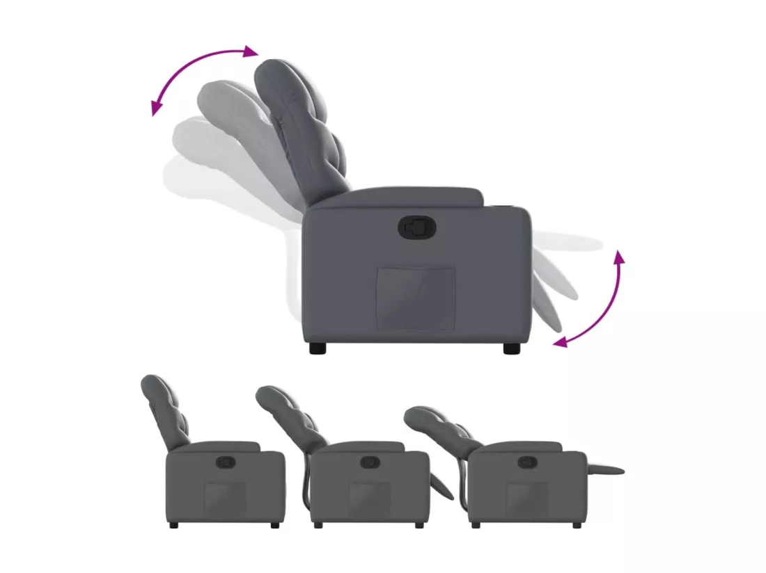 Fauteuil inclinable Gris Similicuir