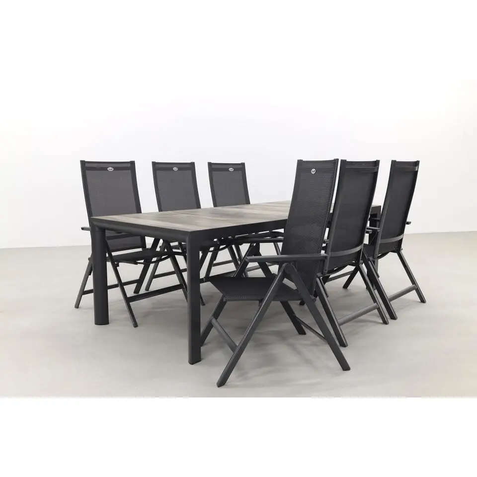Hartman Napoli/Kings tuinset antraciet - 220x100 cm