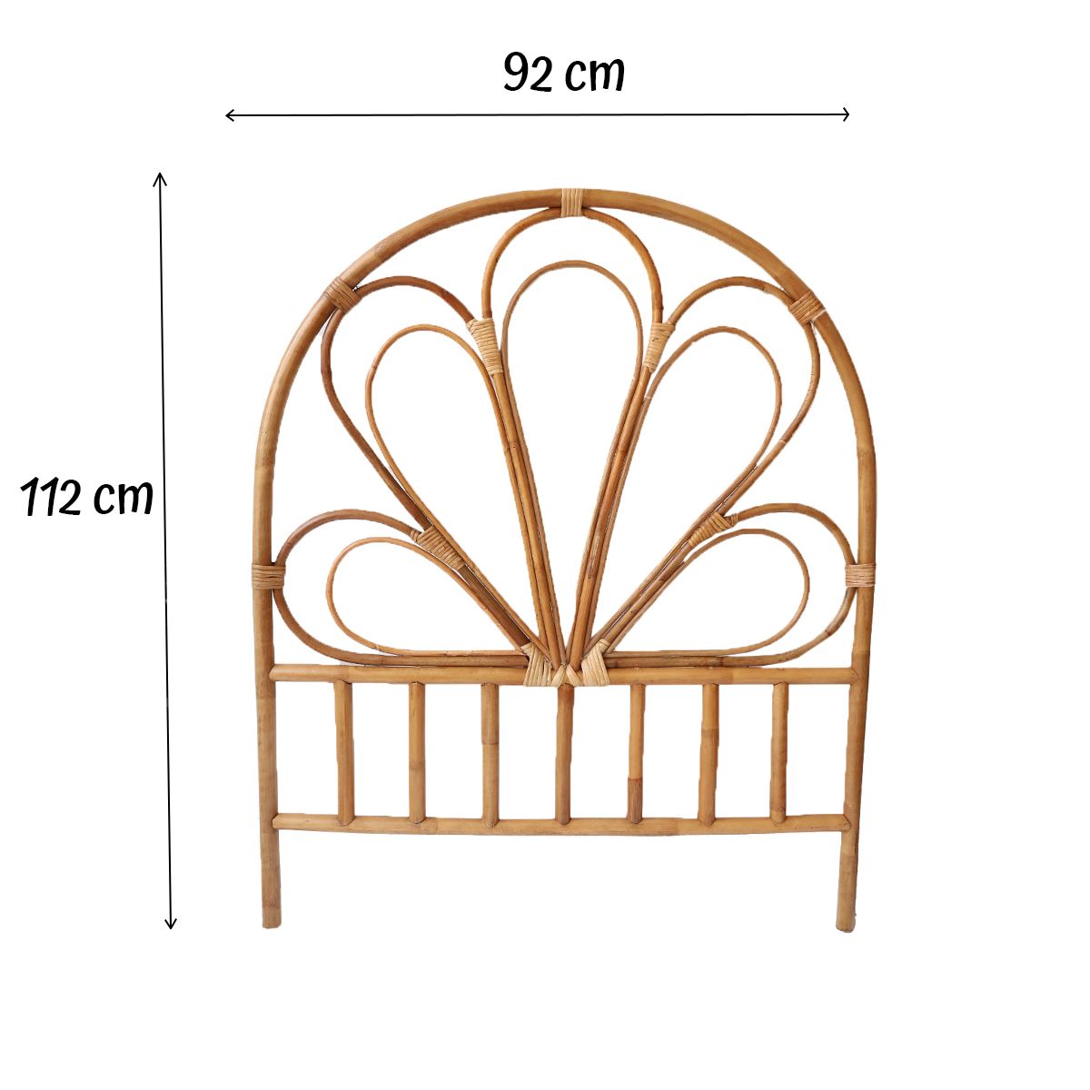 Tête de lit rotin enfant fleur Rizière