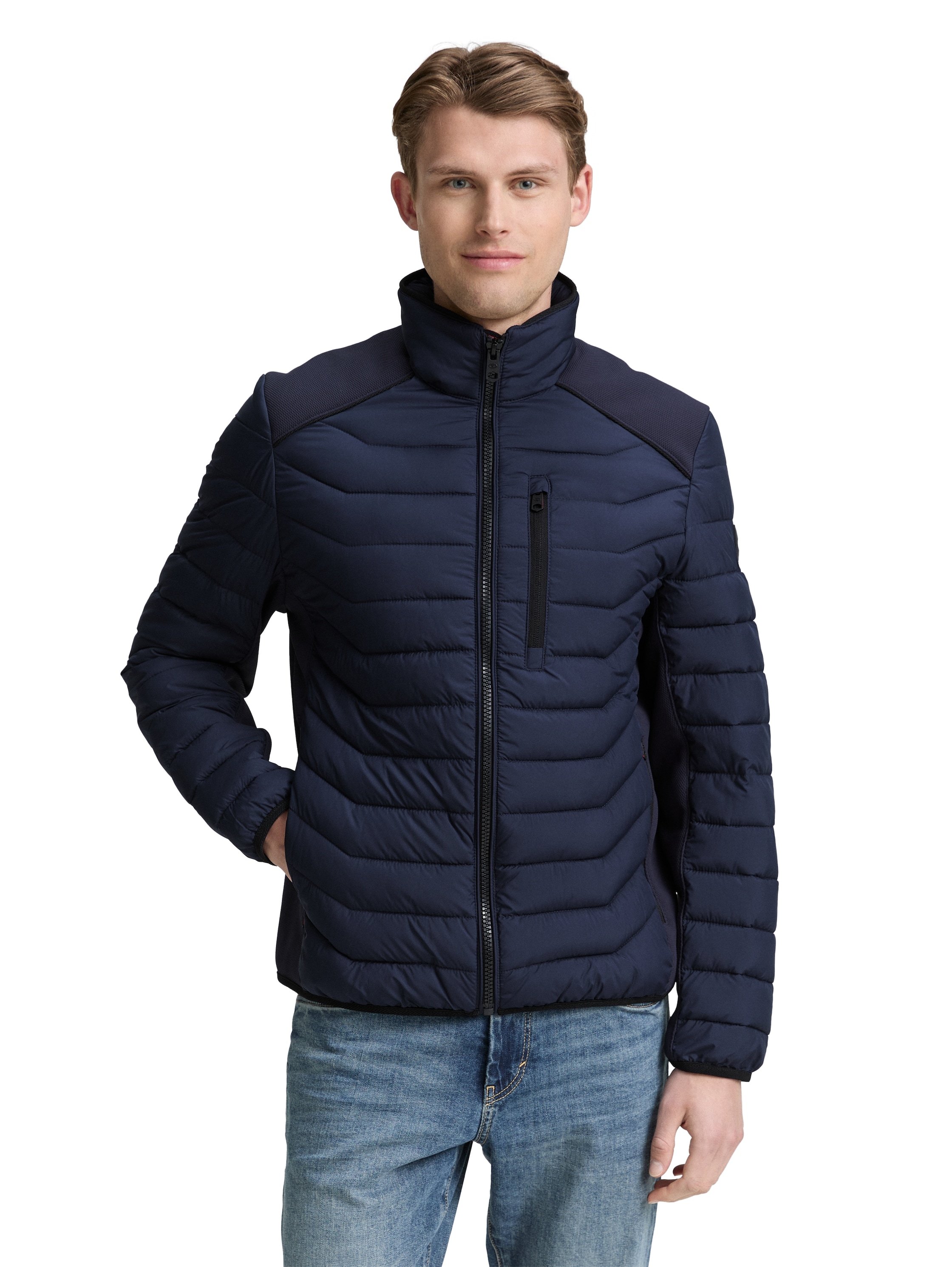 TOM TAILOR Steppjacke ohne Kapuze mit Taschen