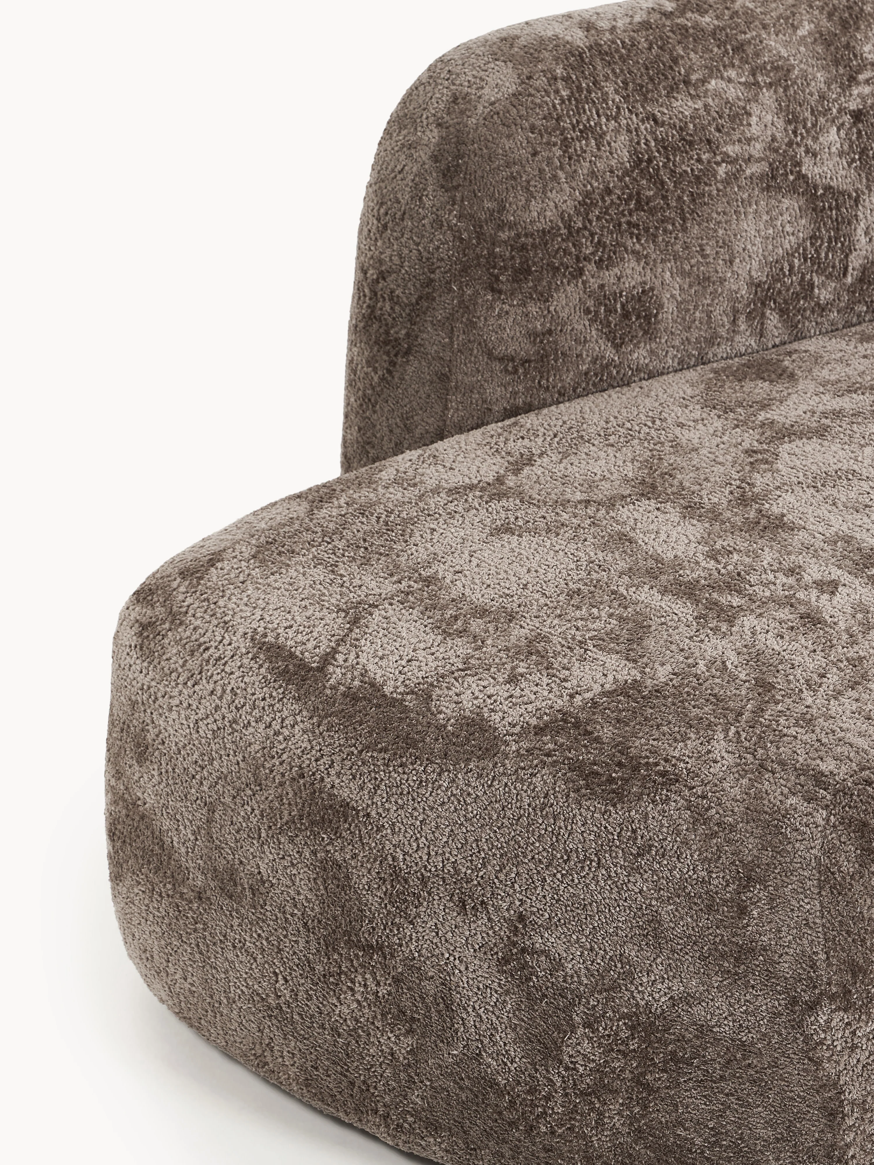 Modulaire teddy-bouclé hoekbank Wolke (4-zits) met chaise-longue
