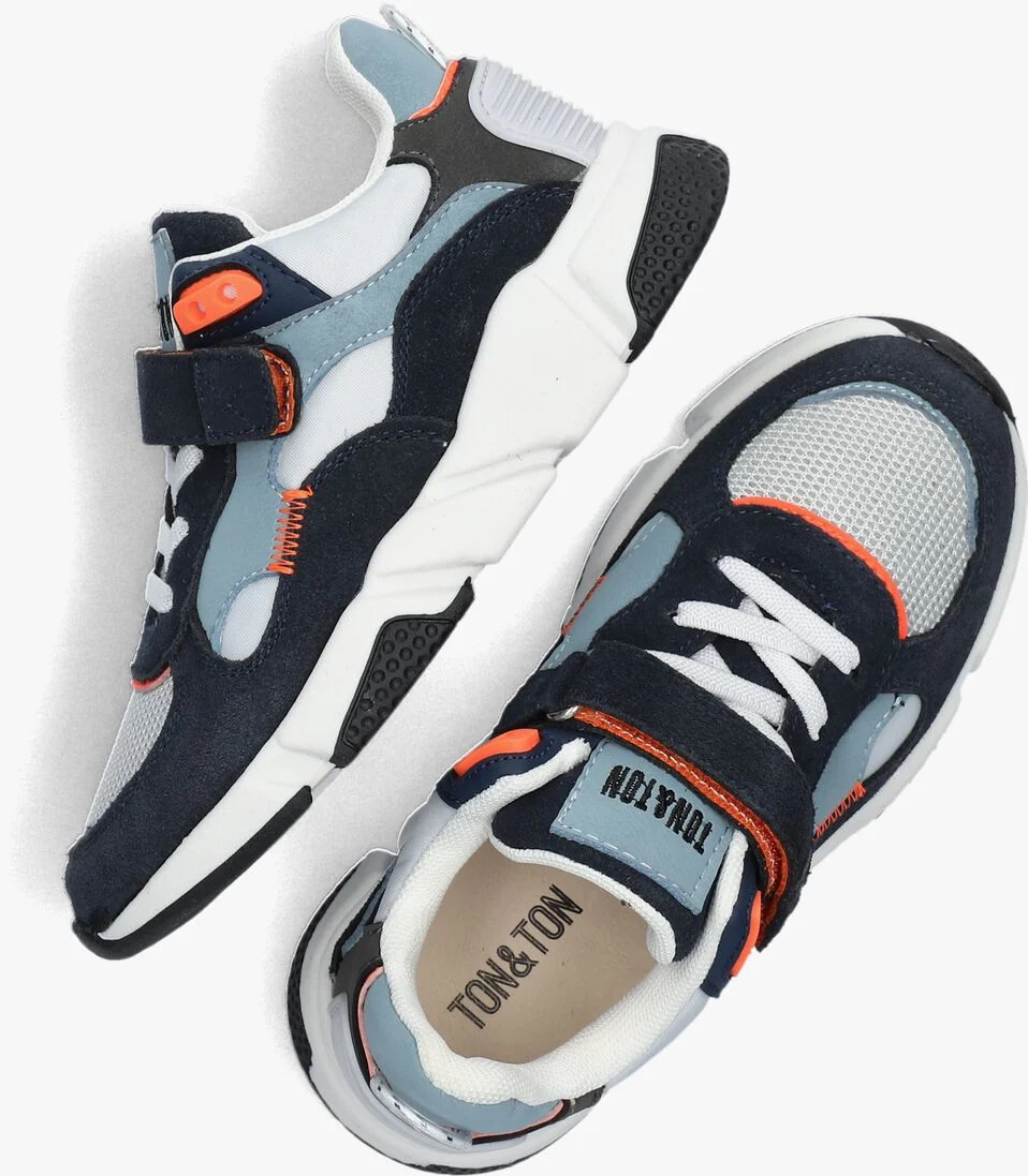 TON & TON blauwe ton & ton lage sneakers boje