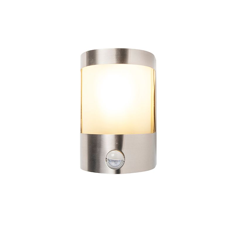Moderne buitenwandlamp RVS bewegingssensor IP44 - Mira