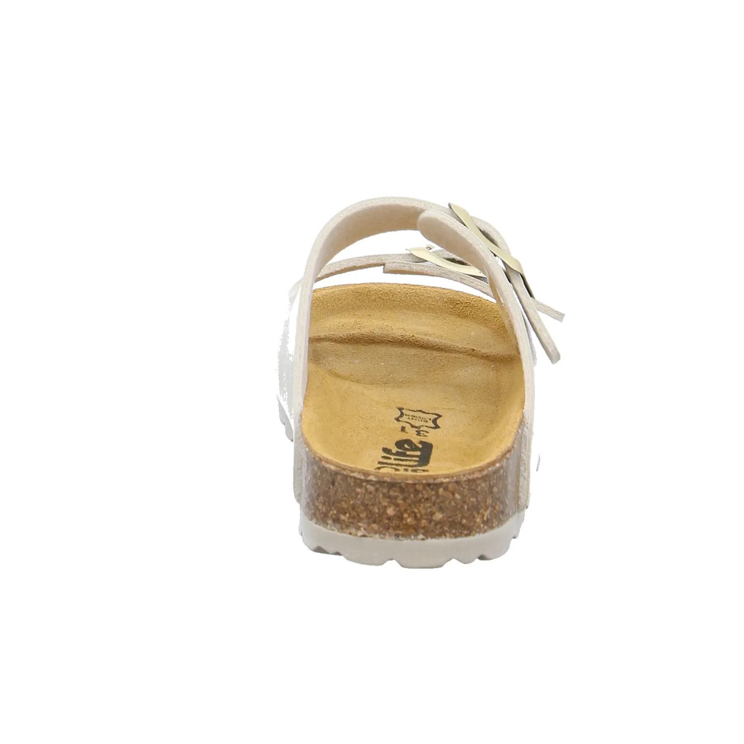 BIOLife Kinder-Pantolette Offwhite Lederimitat  Mädchen
